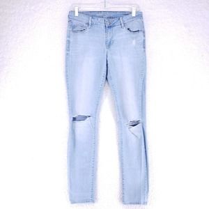 Old Navy Jeans Womens Size 8 Blue Denim Straight Stretch Mid Rise VTG Skinny 90s